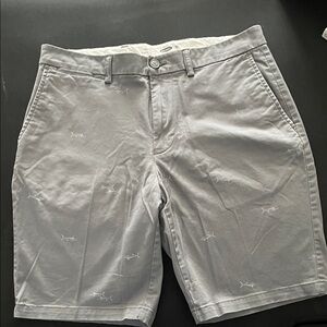 Men's Gray Shark Print Shorts